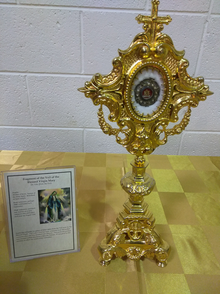 Fragment of the Veil of the Blessed Virgin May
